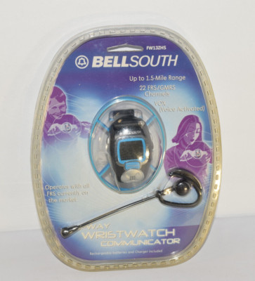 BellSouth FW13ZHS Two Way Wrist Watch Communicator 1.5 Miles FRS GMRS Radio 2002