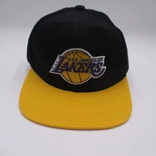 Los Angeles Lakers Hat Cap Snap Back Yellow Mitchell & Ness