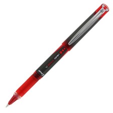 Pilot VBall Grip Rollerball Stick Liquid Pen, Red Ink, Bold Point, Dozen
