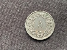 SWITZERLAND HELVETICA CONFEDERATIO 1970 LIBERTAS 5 RAPPEN WREATH COIN - GOOD