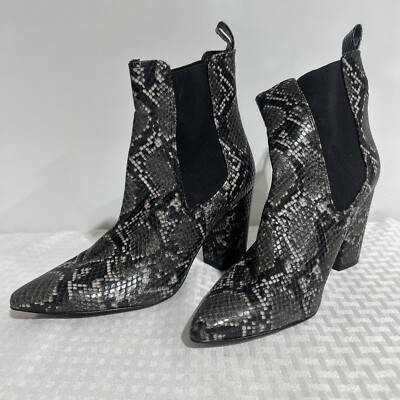 Steve Madden Block Heel Snakeskin Boots Steve Madden Jillian