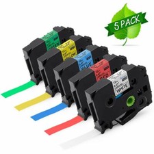 TZ-231 TZe-231 PT-D210 5 Pk Compatible Label Maker Tape 12mm for Brother P-Touch