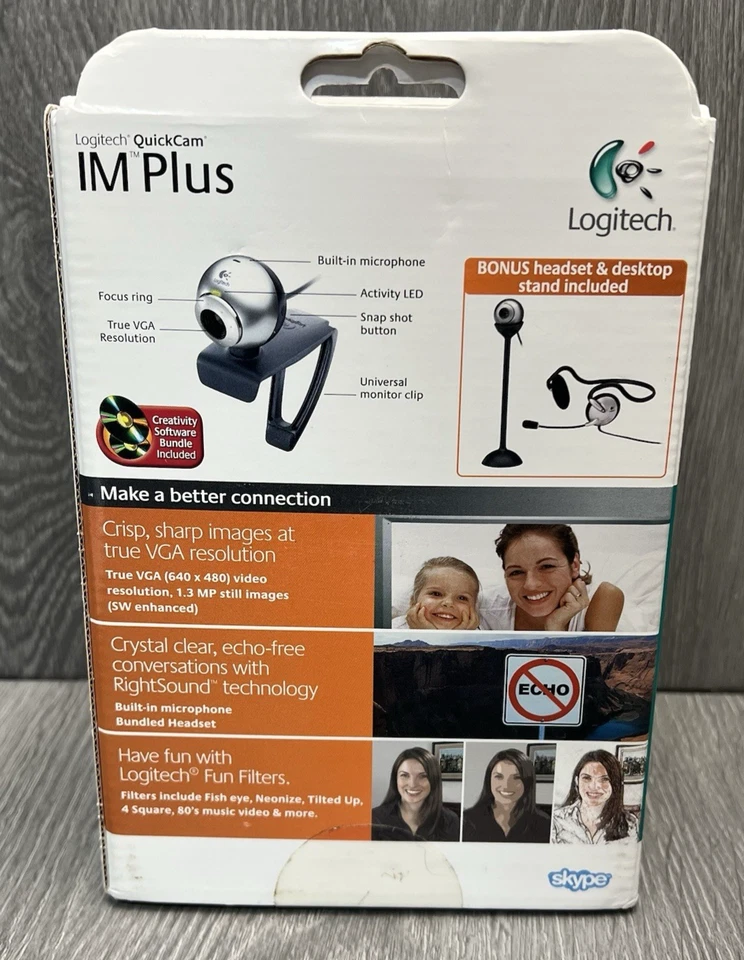 Logitech IM Plus Quick Cam BONUS Headset and Stand NEW - Image 3 of 4