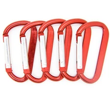 500pcs HIGH QUALITY RED COLOR 2.25" CARABINER SPRING BELT CLIP KEY CHAIN