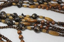 Lot of 6 Vintage Wooden & Plastic Bead Strings/Ropes Bojo Farmhouse Crafts