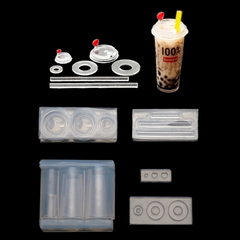 DIY Toy Casting Mold Silicone Mold Resin Mold Milk Tea Bottle Shape Making Tool