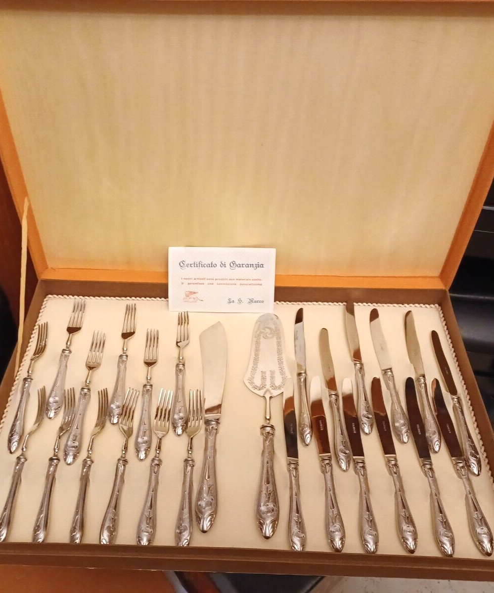 LA SAN MARCO SERVIZIO POSATE X 12 DOLCE 26 pezzi INUSATO