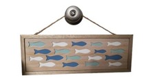 Modern Coastal Fish Wooden Sign
