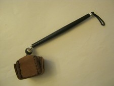 Brown Leather Chalk Cube Holder, Black Stitching, Hand Sewn In Oklahoma USA