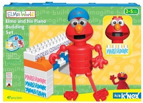Kid Knex Plaza Sesamo Elmo y su Piano Jeugo de Construccion 47 pcs