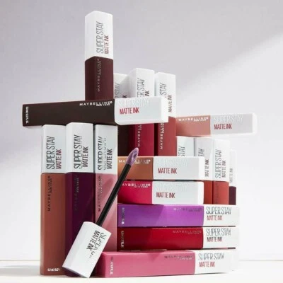 MAYBELLINE NEW YORK Maybelline SuperStay flüssiger Lippenstift aus matter Tinte - NEU VERSIEGELT *Wählen Sie Ihren Farbton*