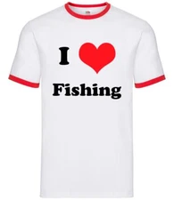 I Love Fishing - Mens Ringer - Equipment Angling Fisherman