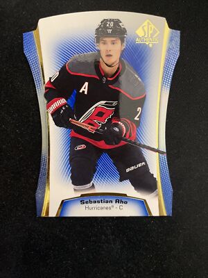 21-22 UD SP Authentic Hockey Blue SP Parallel Die Cut DC-6 Sebastian Aho