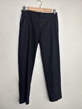 Uniqlo Womens Small Black Pinstripe Pants Polyester Elastane Viscose 26x27