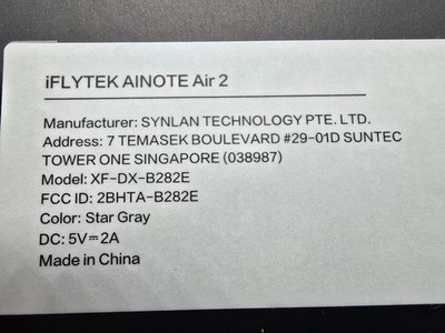 Brand New iFLYTEK AINOTE Air 2 Writing Tablet XF-DX-B282E | eBay