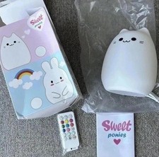 Cat Night Light Or Table Lamp Changes Color Remote Control By Sweet Ponies