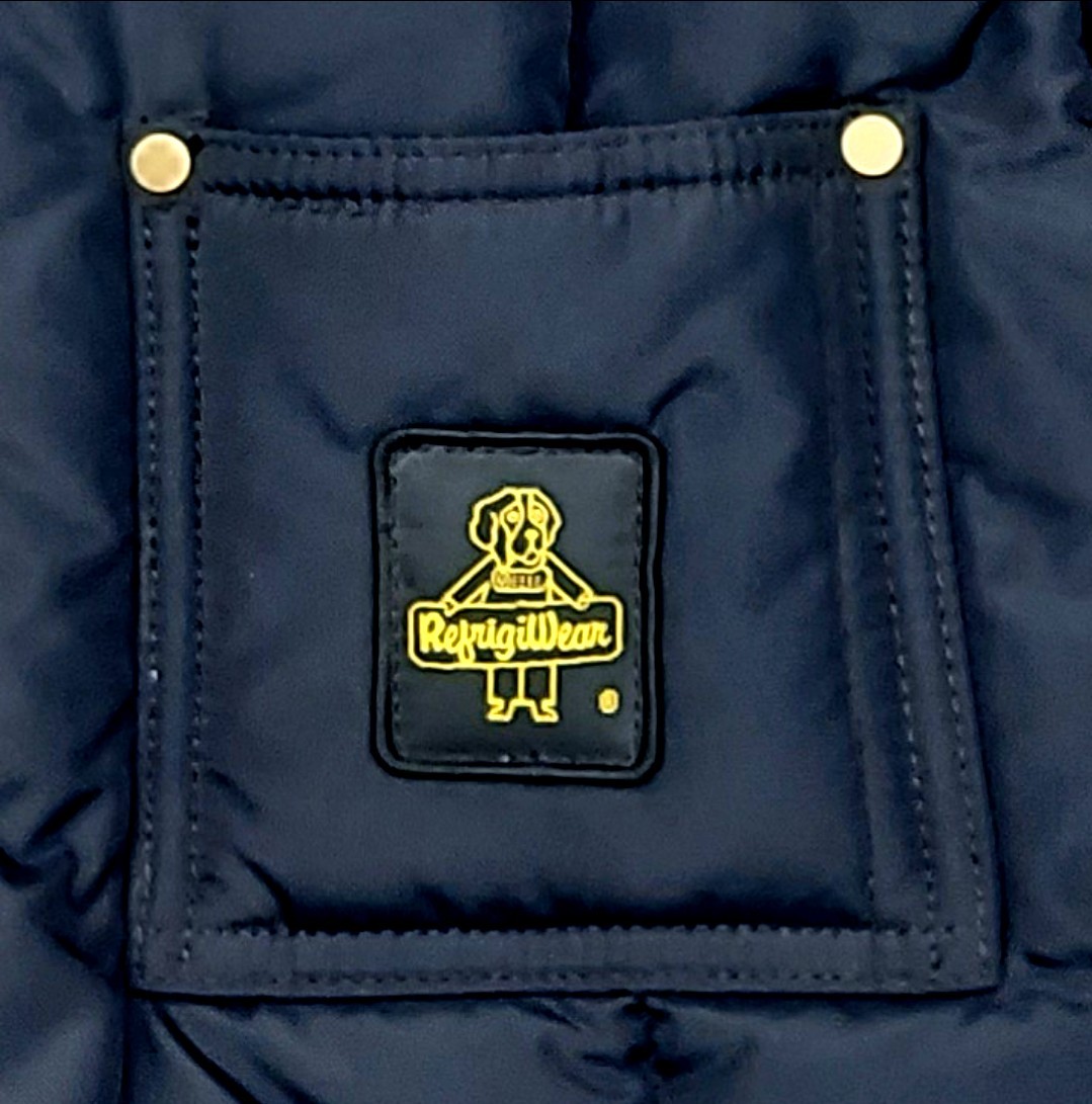 REFRIGIWEAR Men's Black Freezer Jacket Warm Insulated Faux Fir Collar EUC Medium