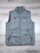 Puma Grey Padded Gilet Sleeveless Puffer Vest XL Full Zip 01401