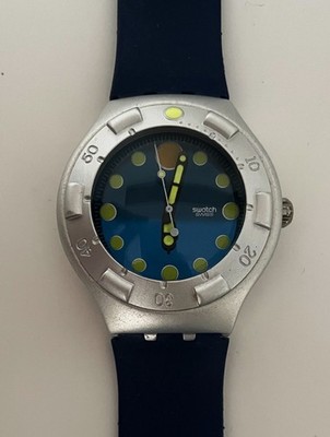 Swatch Irony Scuba 200 HYDROSPACE YDS 1006 1998 NEU OVP Aluminium blau Diver