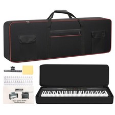 MUINS 88 Key Keyboard Case 88 Key, 55.1"x17.1"x6.7", 88 Bag Black 