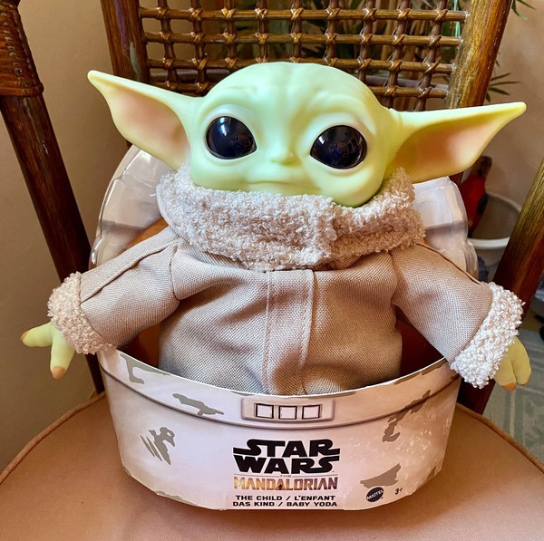 Star Wars Mandalorian The Child Baby Yoda Grogu Mattel Plush 2020 USED with Box