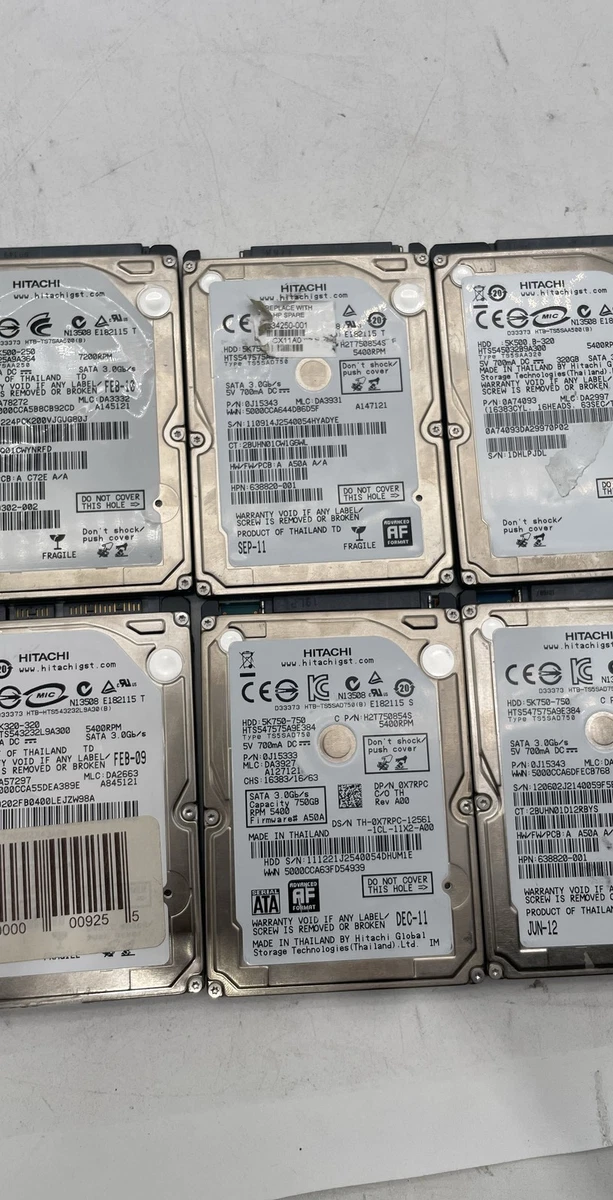 Hitachi Internal Hard Disk Drives 750 GB Storage Capacity for sale