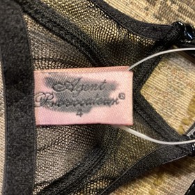 Agent Provocateur Jet PVC Mesh Black Thong AP 4 - L - Approx UK 12 New Defect