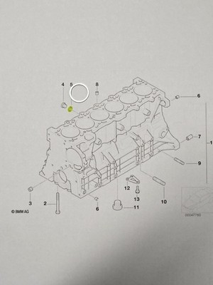 Original BMW 5er E39 Elring Dichtring Zylinder-Kurbelgehäuse