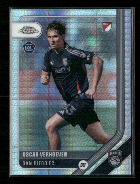 2026 Topps Chrome MLS Oscar Verhoeven RC Prism Refractor #165