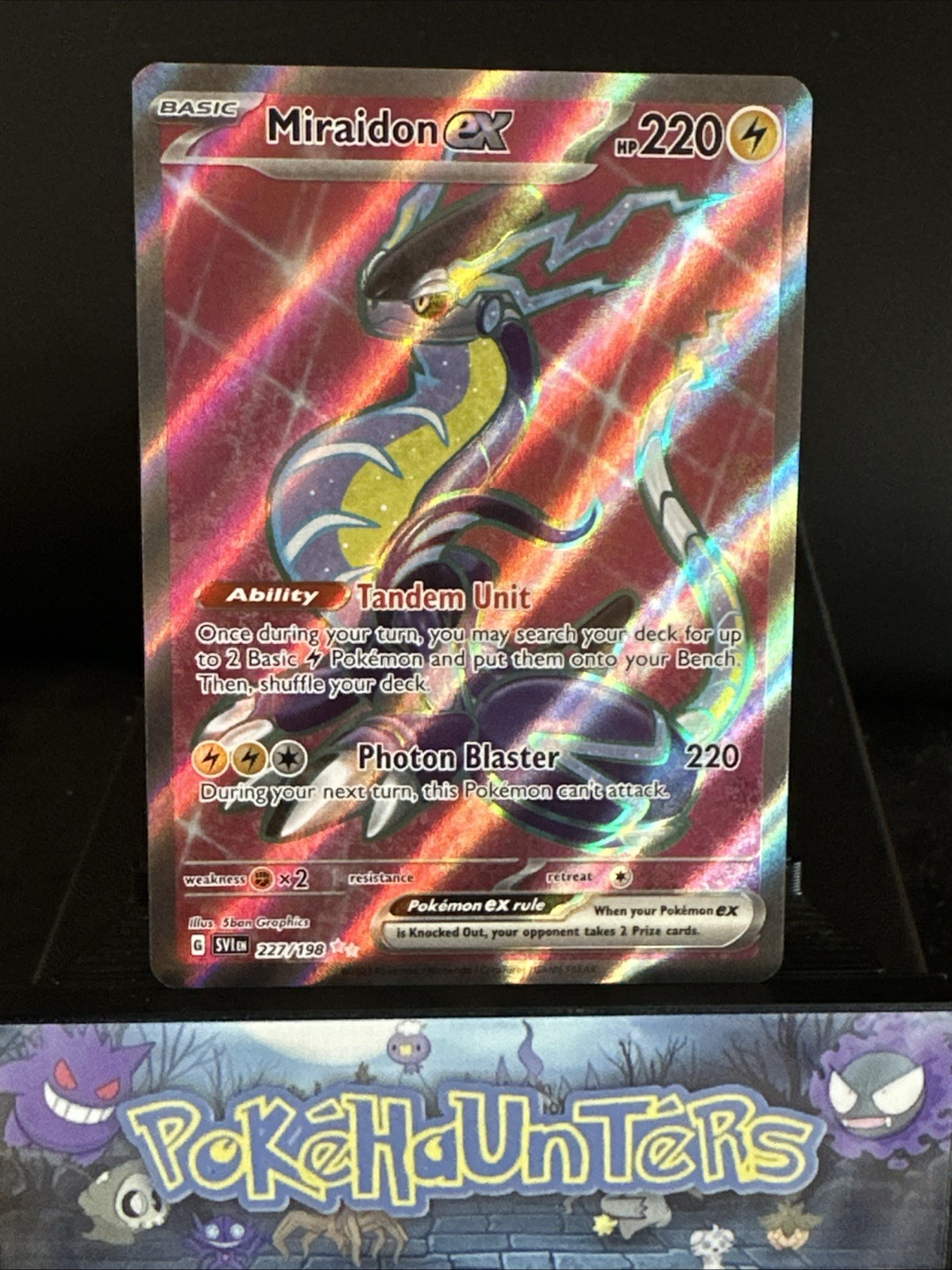 Pokemon Card Miraidon EX 227/198 Full Art Ultra Rare Scarlet and Violet Base NM
