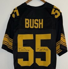 Devin Bush Jr. 1st Rd Pick Custom Signed Rookie Jersey Pittsburgh Steelers Auto