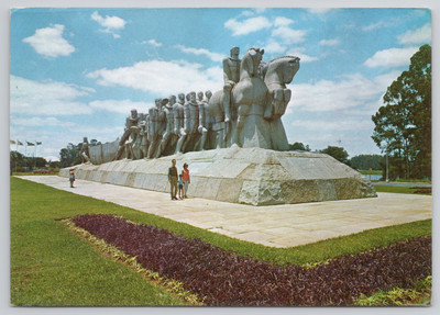 Monument of the Bandeirantes Sao Paulo SP Brazil Postcard