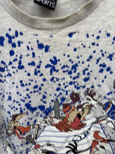 Vintage 90s Florida Gators Looney Tunes T Shirt Size XL Gray Made In USA  - Afbeelding 9 van 15