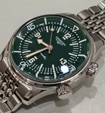 LONGINES LEGEND DIVER L3.764.4.06.6 Mens Watch 39mm Green Dial