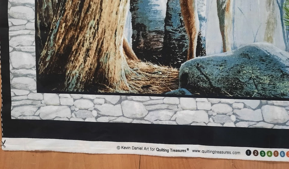 Quilting Treasures Deer Fabric Panel Forest Nature Buck Doe 23" x 43" Unwashed - Image 4 of 4