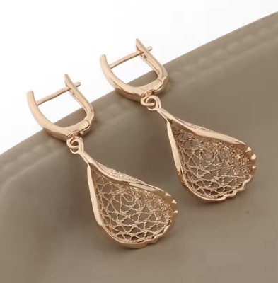 Atemberaubende einzigartige Ohrhänger 9 kt Rotgold Ohrhänger kostenlose Geschenkbox