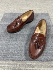 Allen Edmonds Maxfield Tassel Leather Loafer USA Made Brown Braided Men 9 EEE 3E