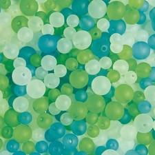 Sea Glass-Look Round Bead Assortment