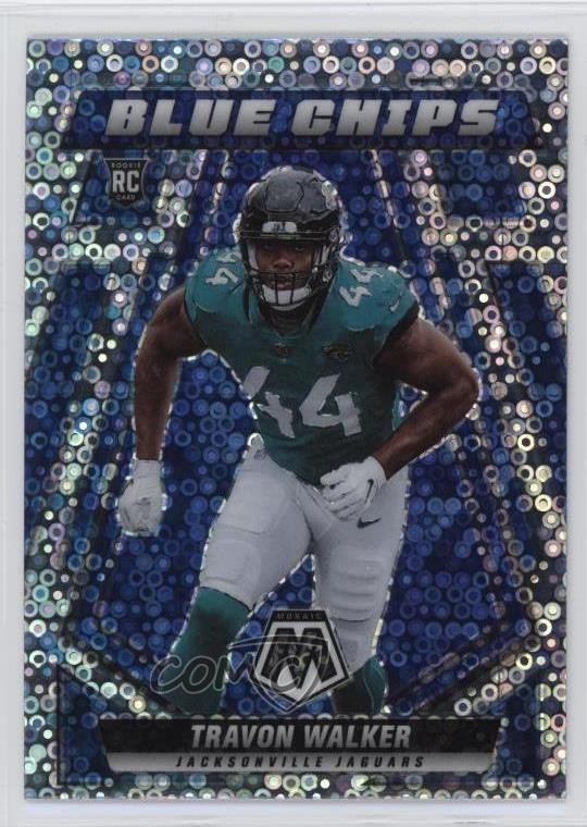 2022 Mosaic Blue Chips No Huddle Silver Prizm Travon Walker Rookie RC 0br2