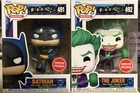 BATMAN Freakshow JOKER 492 & BATMAN 491 Funko Pop Heroes GAMESTOP Excl w/CASES