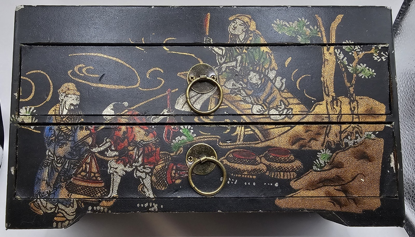 10" Vintage Chinese Wooden Abacus Storage Box