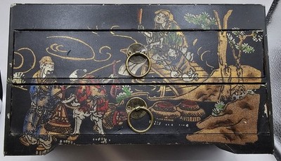 10'' Vintage Chinese Wooden Abacus Storage Box