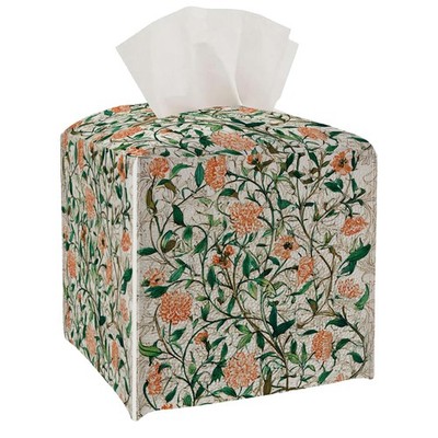 William Morris Floral Tissue Cover - Vintage Style 5.2 x 5.2Inch PU Leather H...