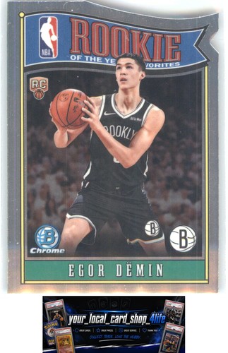 2025-26 Bowman Chrome Rookie of the Year Favorites #RY-8 EGOR DEMIN RC Nets
