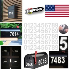 Reflective Mailbox Numbers Sticker Decal Vinyl Waterproof 2 Inch Size Set