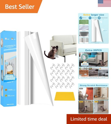 #ad Transparent Cat Scratch Protector 13.7”x160” Safe for Furniture amp; Walls $9.89