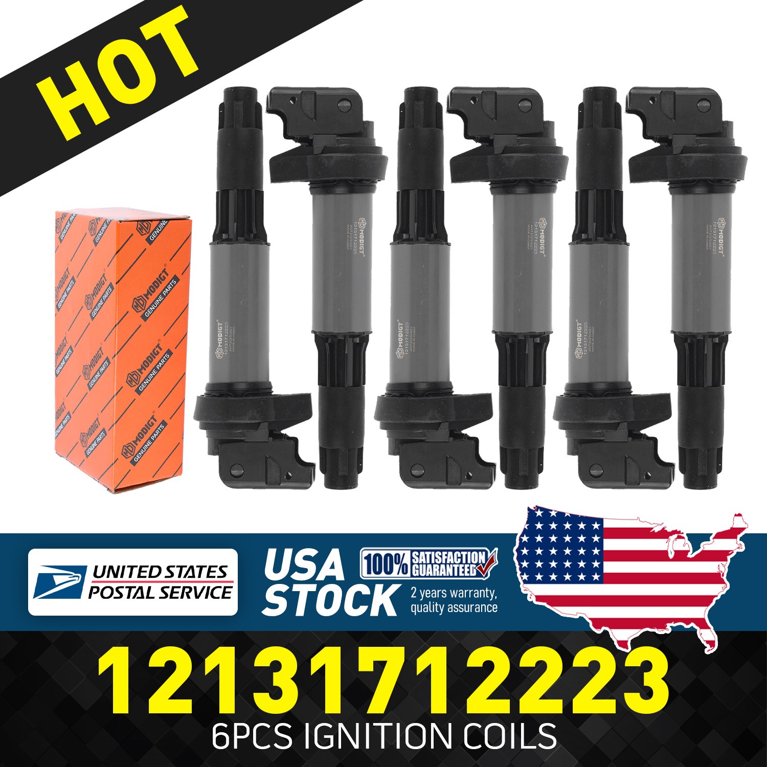 For ROLLS-ROYCE Ghost Phantom New Durable 6Pcs OEM 12131712223 Ignition coils
