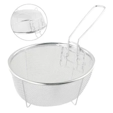 High Quality Fry Basket Kitchenware Stainless Steel 1pcs 20*20cm/23*23cm