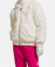 The North Face Toddler Girl's White Suave Oso Full-Zip Hoodie Sweater Size: 3