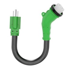 50 Amp to 110 Volt RV Adapter Cord with 135 Degree Locking Connector, 15M/50F